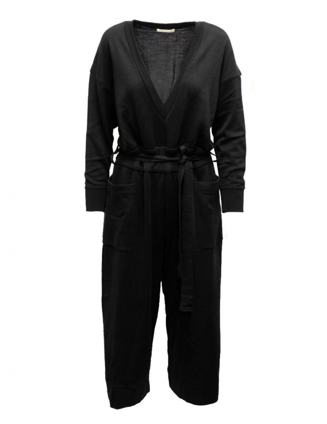 Hiromi Tsuyoshi jumpsuit in black wool and silk RM20-003 BLACK womens dresses online shopping