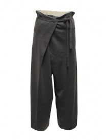 Hiromi Tsuyoshi pantaloni in maglia di lana grigi da donna RM20-007 GRAY order online