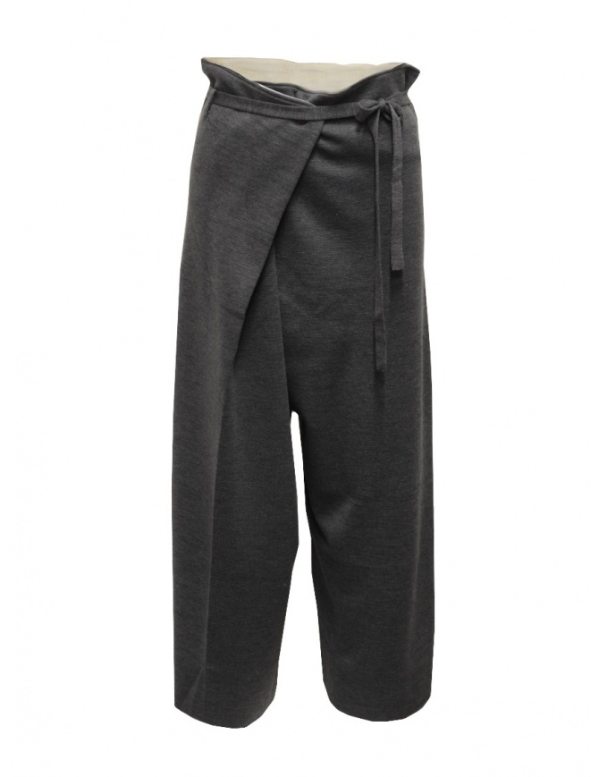 Hiromi Tsuyoshi pantaloni in maglia di lana grigi da donna RM20-007 GRAY pantaloni donna online shopping