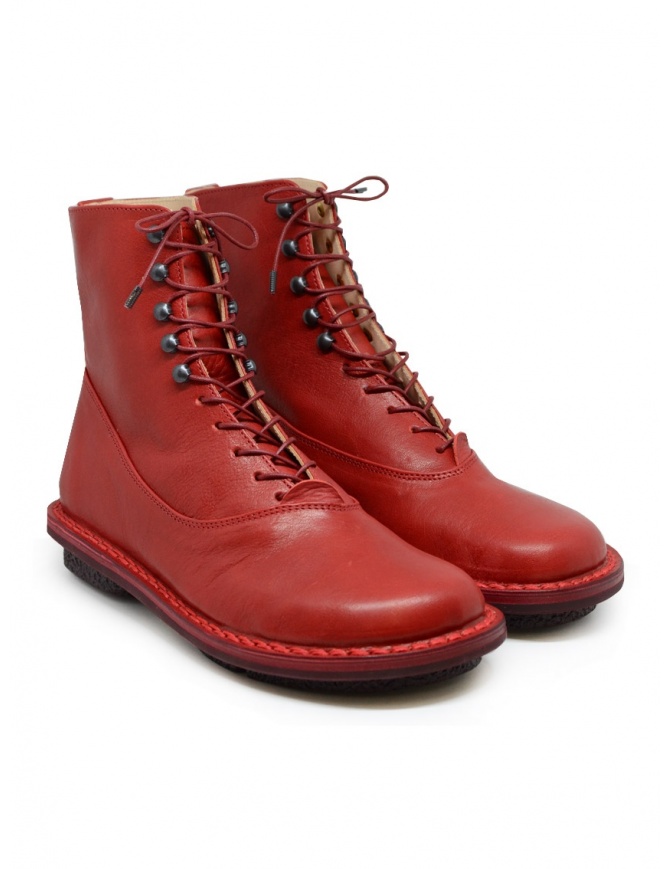 Trippen Mascha stivaletti rossi con ganci MASCHA F RED-WAW calzature donna online shopping