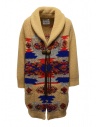 Coohem Maxi geometric cardigan in beige wool buy online 204-003 BEIGE