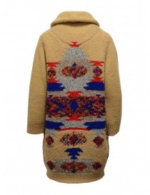 Coohem Maxi cardigan in lana beige a stampa geometrica prezzo