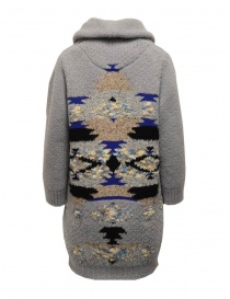 Coohem Maxi cardigan grigio con stampa geometrica