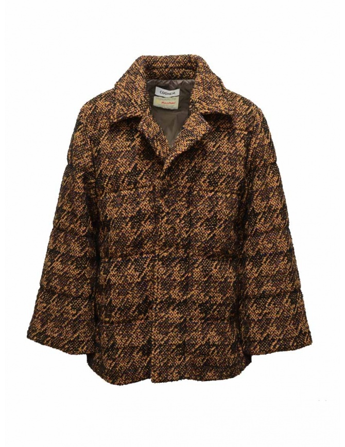 Coohem Giacca imbottita in tweed marrone 204-020 BROWN giubbini donna online shopping