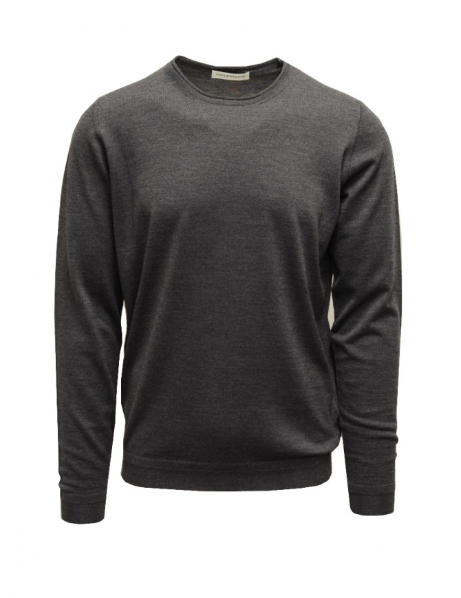 Goes Botanical steel grey crewneck sweater 101 1001 ACCIAIO men s knitwear online shopping