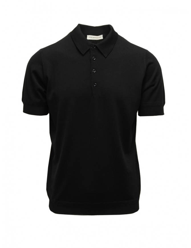 Goes Botanical polo a maniche corte nera 105 NERO t shirt uomo online shopping