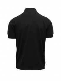 Goes Botanical black short-sleeved polo shirt