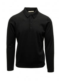 Goes Botanical black long-sleeve polo shirt 103 NERO