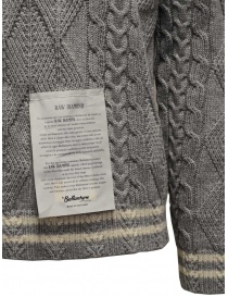 Ballantyne Raw Diamond pullover scollo a V grigio e bianco maglieria uomo acquista online