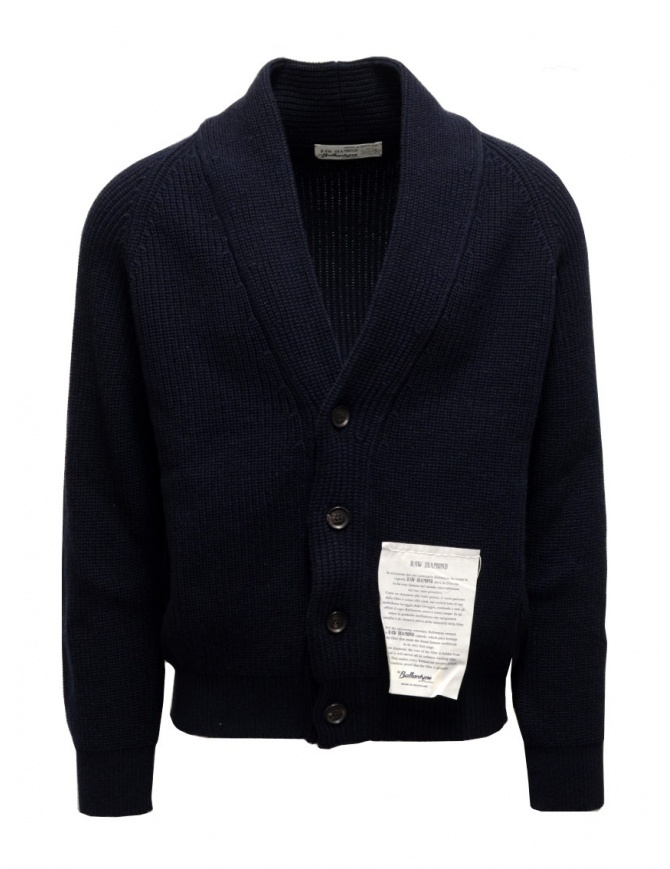 Ballantyne Raw Diamond cardigan blu scuro R2K095 5K021 13777 BLK-NVY cardigan uomo online shopping