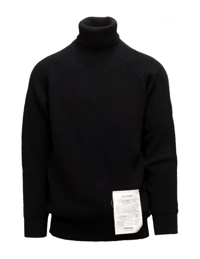 Ballantyne Raw Diamond black turtleneck sweater R2P060 5K021 15517 BLK men s knitwear online shopping