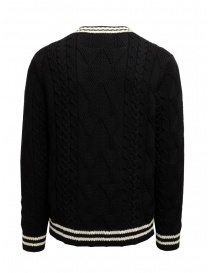 Ballantyne Raw Diamond pullover scollo a V nero e bianco acquista online