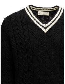 Ballantyne pullover scollo a V nero e bianco price