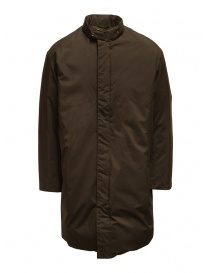 Mens coats online: Descente Pause brown stand collar down coat