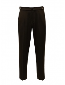 Cellar Door brown trousers with pleats LEOT MQ124 08 MARRONE