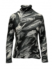 Plantation maglia dolcevita in cotone a stampa bianca e nera online