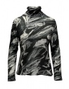 Plantation maglia dolcevita in cotone a stampa bianca e nera acquista online PL09JJ167-26 BLACK