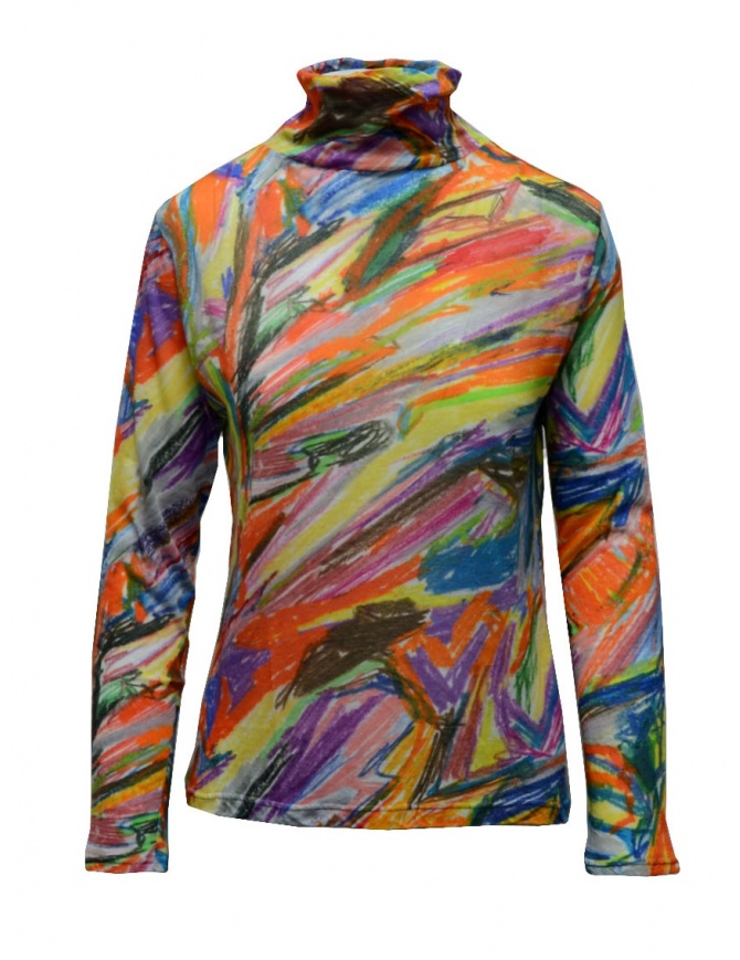 Plantation maglia dolcevita in cotone fantasia multicolore PL09JJ167-29 MULTICOLOR maglieria donna online shopping