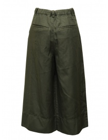 Zucca pantaloni cropped a palazzo verdi con elastico
