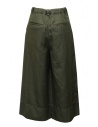 Zucca green wide cropped pants with elastic waistband shop online womens trousers