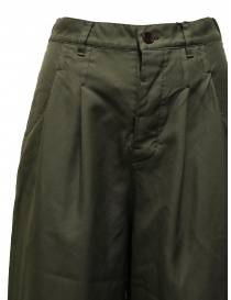 Zucca green wide cropped pants with elastic waistband price