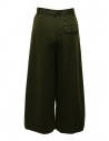 Zucca pantaloni ampi cropped in lana verde khakishop online pantaloni donna