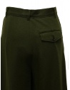 Zucca wide cropped pants in khaki green wool ZU09JF115-09 KHAKI price