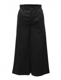 Zucca wide grey cropped wool trousers on discount sales online