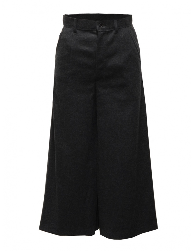 Zucca pantaloni cropped ampi grigi in lana ZU09JF115-25 D-GRAY pantaloni donna online shopping