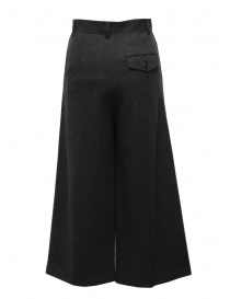 Zucca pantaloni cropped ampi grigi in lana prezzo