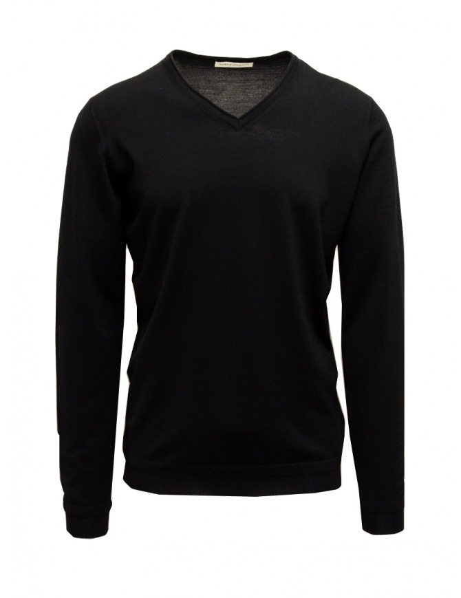 Goes Botanical black sweater V-neckline 102 NERO