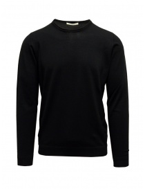 Goes Botanical sweater in black Merino wool 101 NERO