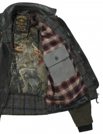 Rude Riders leather and Barbour tweed jacket price