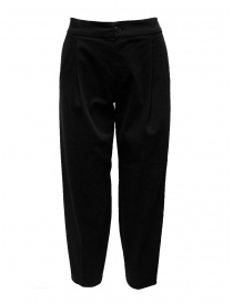 European Culture black trousers with pleats 053U 3795 1600