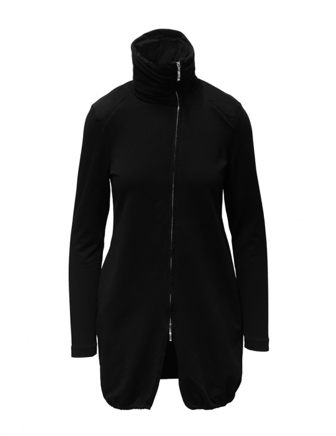 European Culture felpa lunga nera con cerniera 451U 2261 1600 maglieria donna online shopping