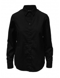 European Culture black shirt with buttons on the sides 6570 3183 0600