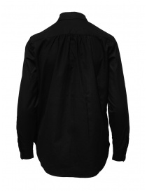 European Culture camicia nera con bottoni ai lati acquista online