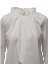 European Culture white shirt with gathered collar price