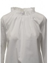 European Culture white shirt with gathered collar 6560 3183 0101 price