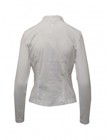 European Culture camicia bianca con maniche e fianchi in jersey acquista online