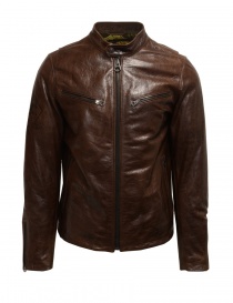 Rude Riders brown leather jacket for biker P94505 BIKER