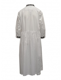 Miyao long white shirt dress with black embroidery price