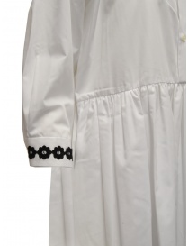 Miyao lungo vestito a camicia bianco con ricami neri abiti donna acquista online