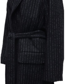 Miyao long blue pinstripe coat price
