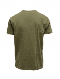 Kapital khaki green t-shirt with pocket and flags