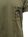 Kapital khaki green t-shirt with pocket and flags EK-1224 KHAKI price