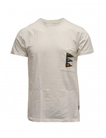 Kapital T-shirt bianca con taschino e bandiere EK-1224 WHITE order online