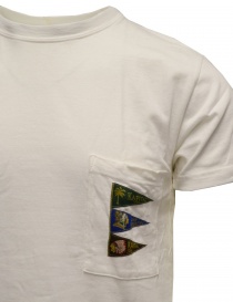 Kapital T-shirt bianca con taschino e bandiere prezzo