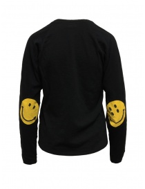 Kapital maglia nera con toppe a smile sui gomiti