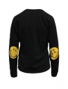 Kapital black shirt with smiley patches on the elbows shop online women s knitwear